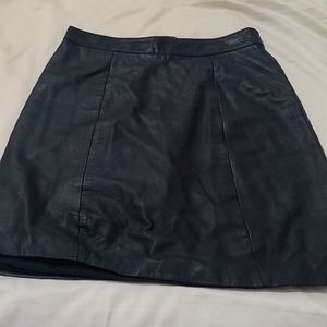 Vintage 100% leather mini skirt
